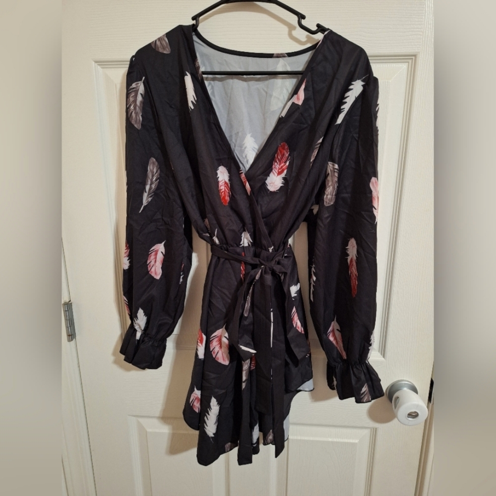 Flowy feather blouse